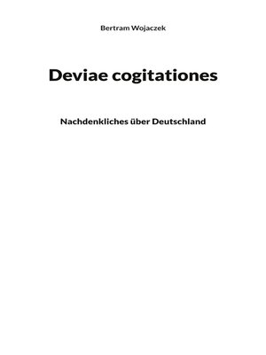 cover image of Deviae cogitationes